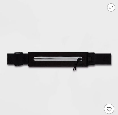 Waist Band Black - Lightweight Polyester Fanny Pack - Damaged Packaging (see pictures)