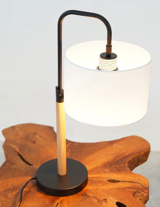 Modern Table Lamp, Bedside Lamps for Bedroom, Small End Table Lamps for Living Room, Nightstand Desk Lamps, Black