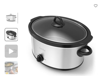 THRIFTY 70 - Cooks 6 quarts Slow Cooker - Open Box - USED (See Pictures)- FINAL SALE- NO RETURNS - AS IS