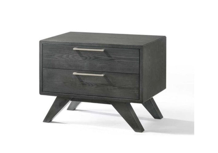 THRIFTY 70 - Grey 2 Drawer Nightstand - Open Box - USED/MISSING PARTS, no legs(See Pictures)- FINAL SALE- NO RETURNS - AS IS