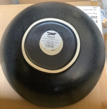 38oz Earthenware Houlton Dinner Bowl Dinner Black