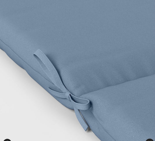 78"x22" Outdoor Chaise Lounge Cushion Quilted Blue