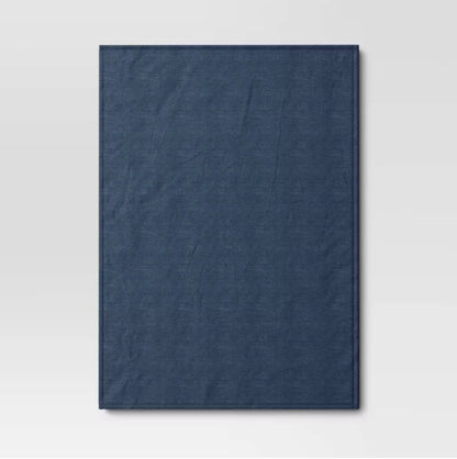 Chenille Throw Blanket with Faux Shearling Reverse Blue - Threshold™: Lightweight, Knitted, 50x70 inches, Machine Washable - Damaged Packaging (see pictures)