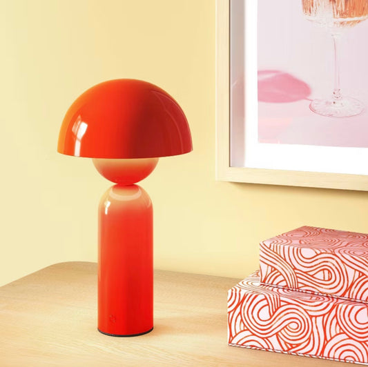 10.25" Rechargeable Cordless Dome Table Lamp with Touch Control Orange - Room Essentials™ - Minor Cosmetic Damage, Missing Packaging (see pictures)