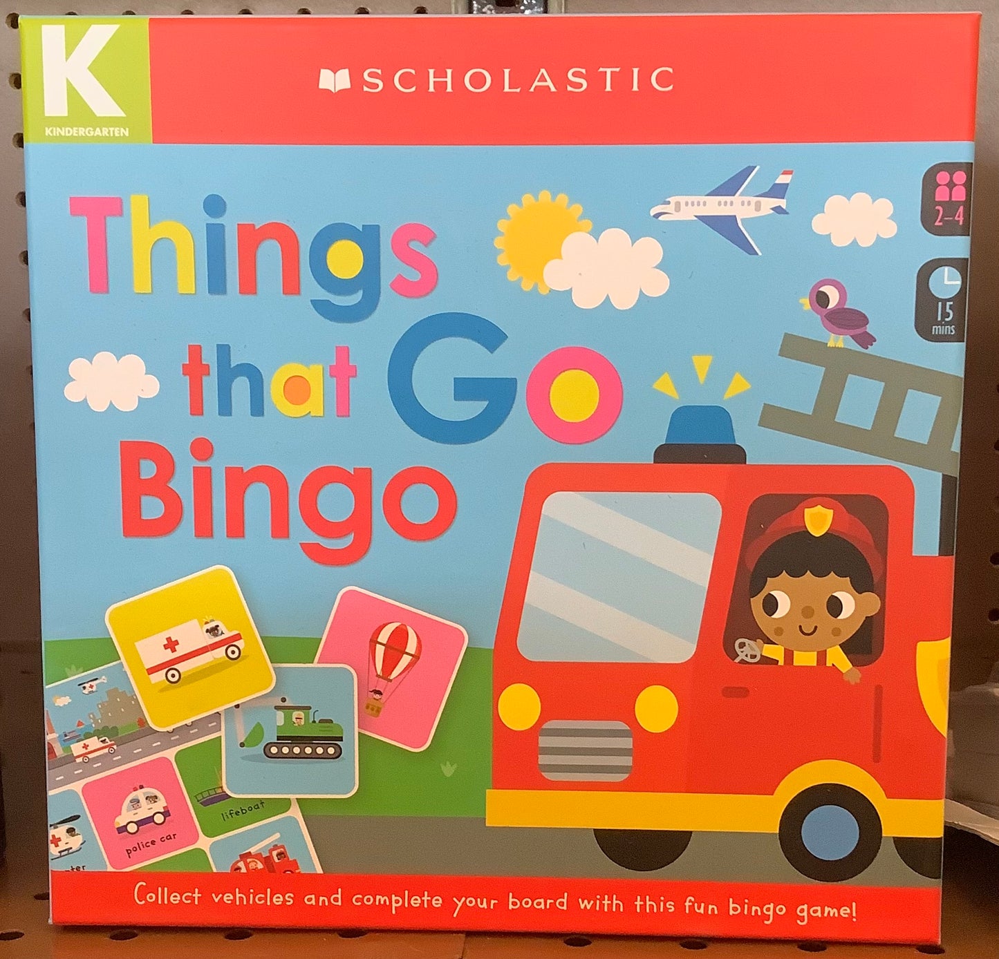 SCHOLASTIC Things That Go Bingo-KINDERGARTEN