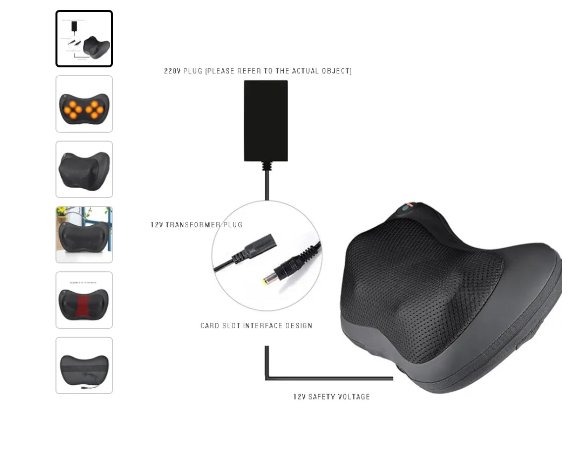 HANRIVER Eight-head multifunctional cervical spine leg waist electric massage instrument car home massage pillow