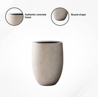 17” Concrete Outdoor Planter - Out of Box - Minor Cosmetic Damage (see pictures) - FOR PICKUP ONLY