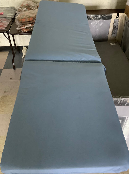 78"x22" Outdoor Chaise Lounge Cushion Quilted Blue