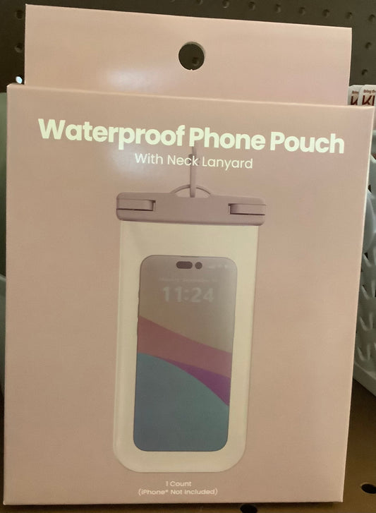WATERPROOF PHONE POUCH-SOFT PURPLE