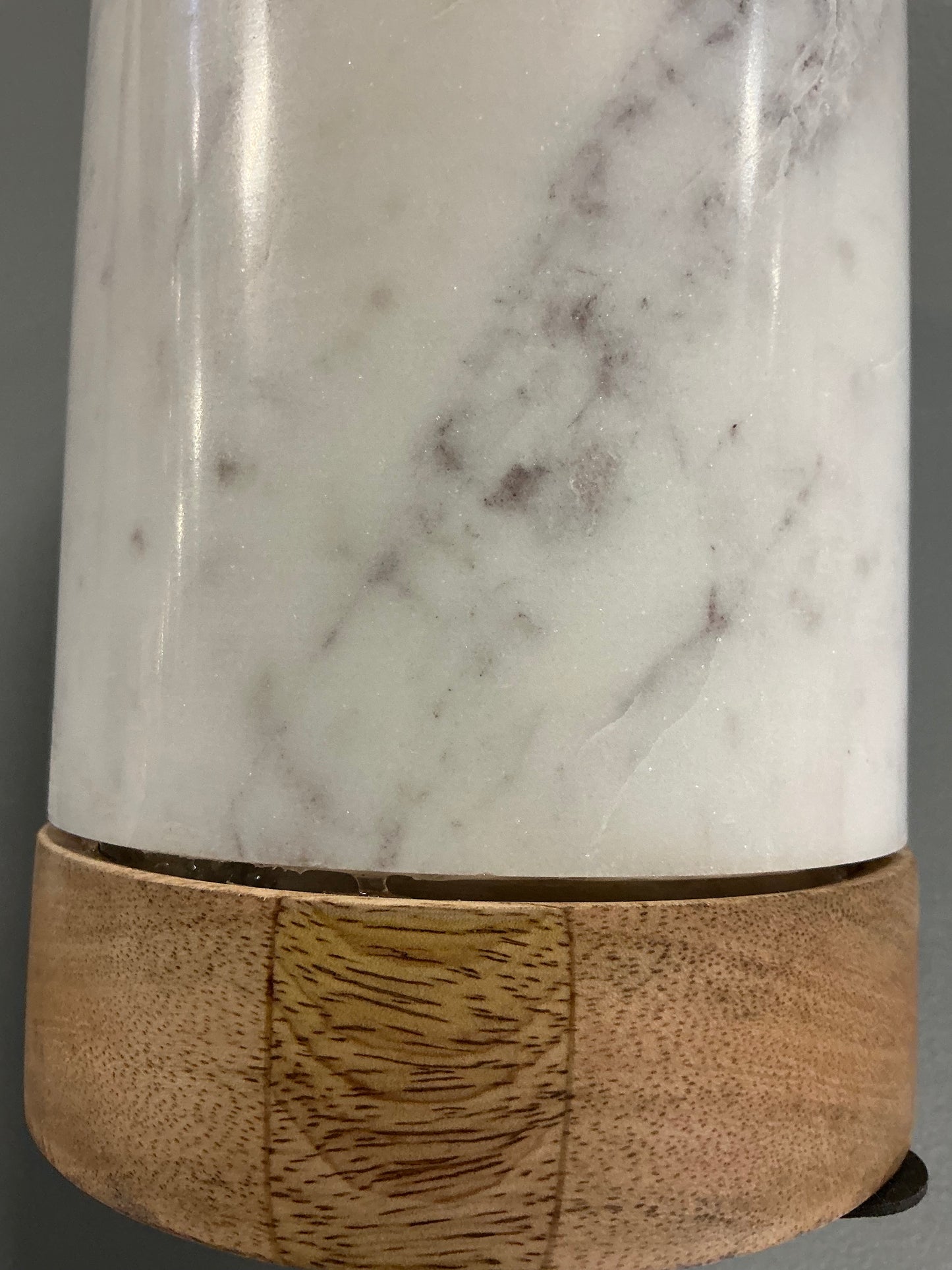 THRIFTY 70 -Linden Street Mango Wood & Marble Utensil Holder - Open Box - USED (See Pictures)- FINAL SALE- NO RETURNS - AS IS