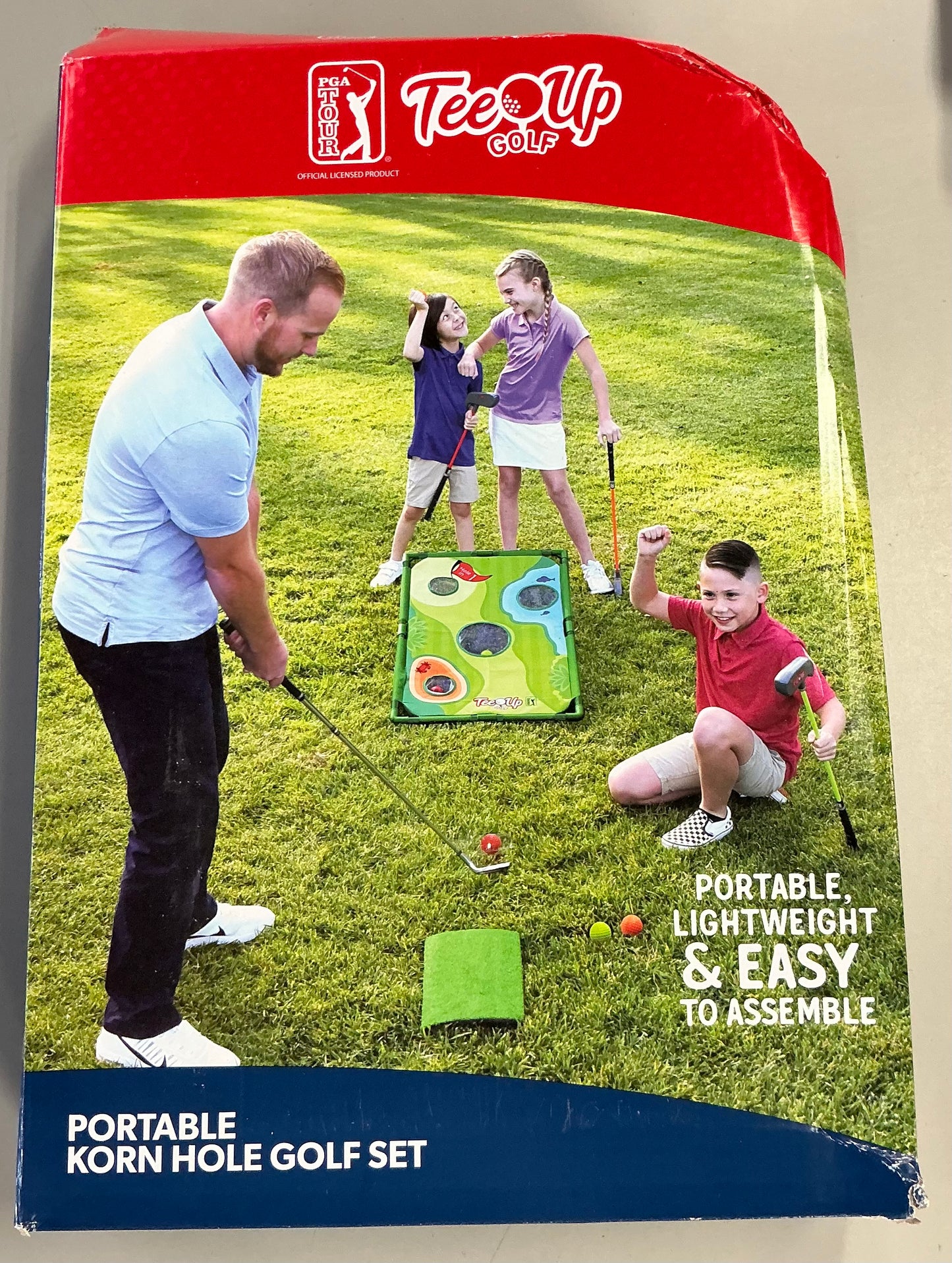 PGA Tour Tee Up Golf Portable Korn Hole Golf Set (Golf Clubs Sold Separately) - Damaged Box (see pictures)