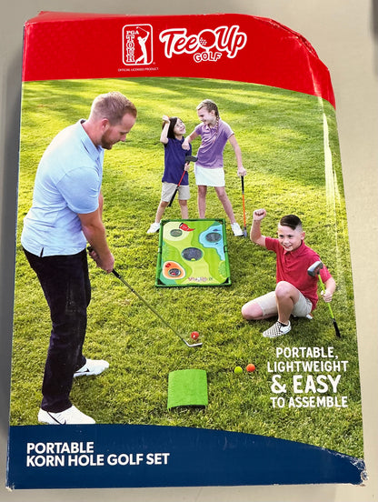 PGA Tour Tee Up Golf Portable Korn Hole Golf Set (Golf Clubs Sold Separately) - Damaged Box (see pictures)