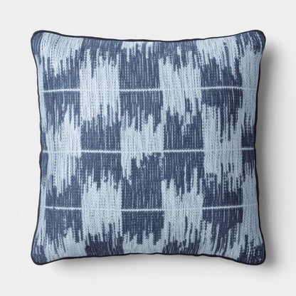 18"x18" Ikat Woven Pillow - Light Blue/Navy - Threshold™