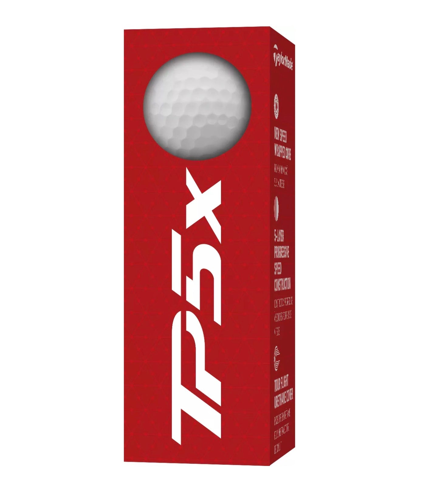 TaylorMade TP5X Golf Balls - 3-(White: Rubber Fill, Urethane Shell)