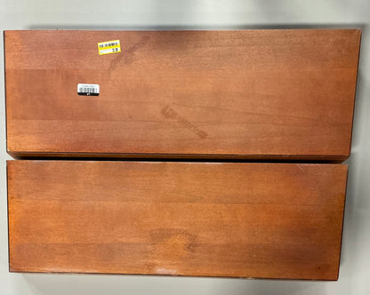 THRIFTY 70 - 24" Floating Dark Wood Shelf - Walnut Brown - Threshold™: Wall-Mounted, Open Shelving - Open Box - USED - NO HARDWARE INCLUDED (See Pictures)- FINAL SALE- NO RETURNS - AS IS