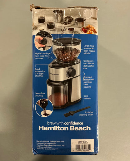 THRIFTY 70 - Hamilton Beach Burr Coffee Grinder - Open Box - USED (See Pictures)- FINAL SALE- NO RETURNS - AS IS