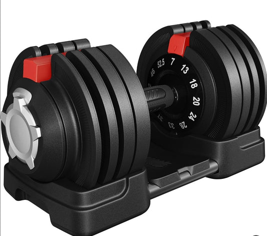 Yaheetech 7-52.5lbs Quick-adjust Dumbbell for Home Gym, Black