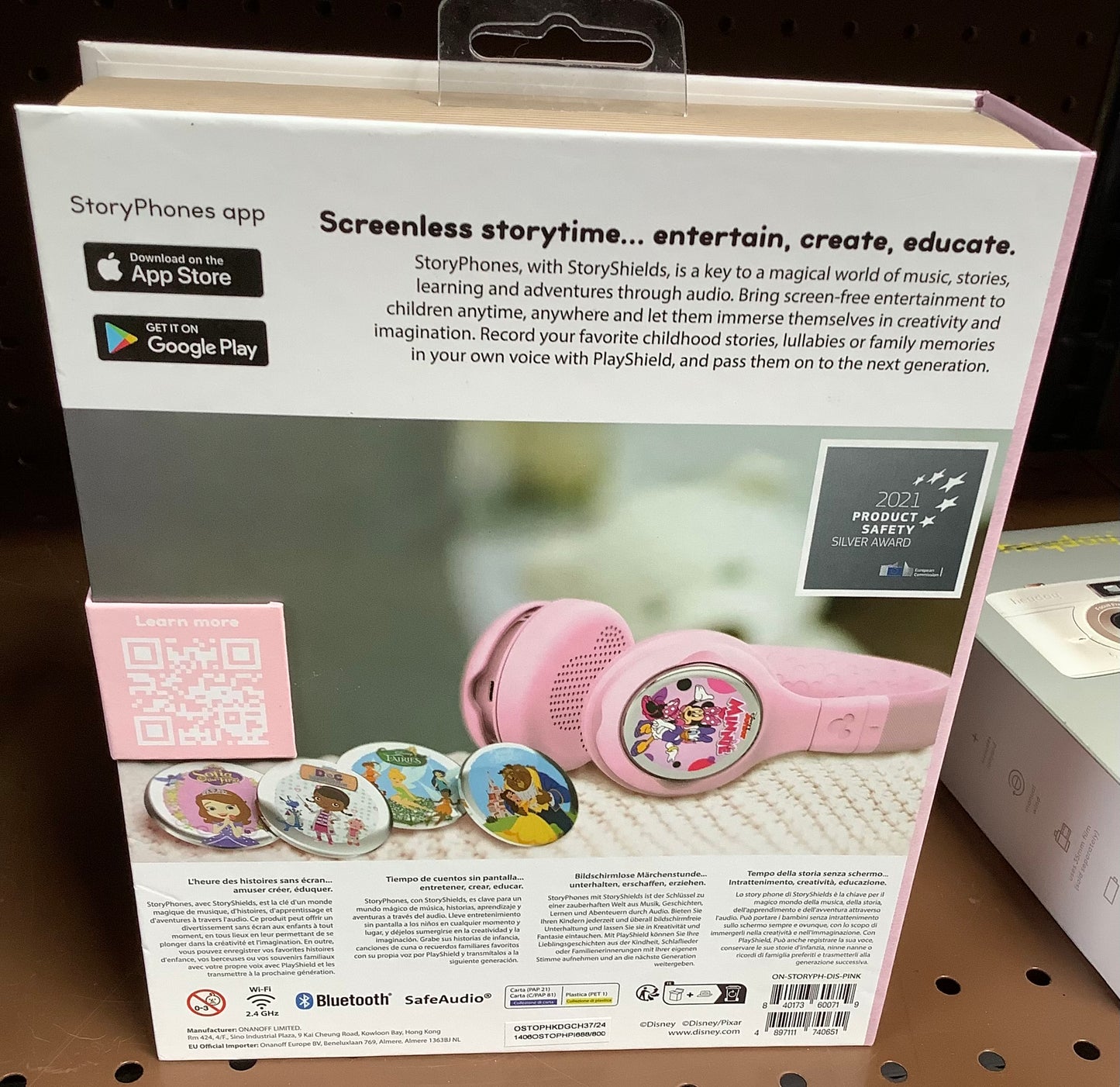 Disney StoryPhones Storytelling Bluetooth Wireless Kids Headphones Intro Bundle with Minnie Mouse Story Disk -
Rose Pink