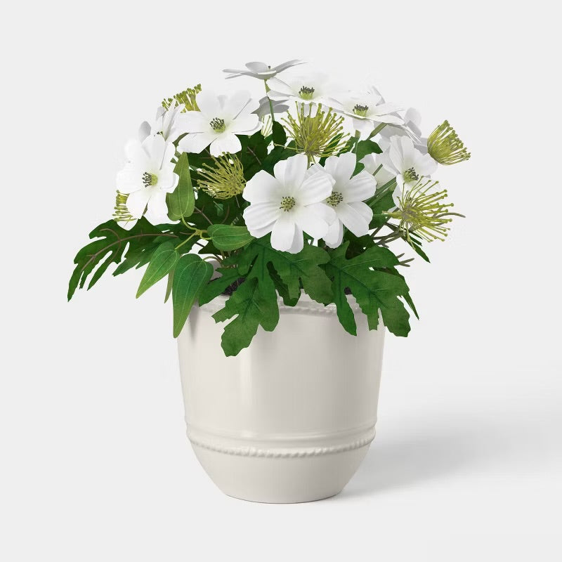 6" Ceramic Outdoor Planter Ivory - Threshold™ designed with Studio McGee - FOR PICKUP ONLY