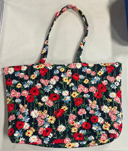 Vera Bradley - East West Tote Bag - Navy Blue/Poppy Meadow