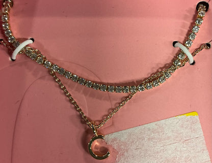 Gold Initial Necklace (AND) - Damaged Packaging (See Pictures)