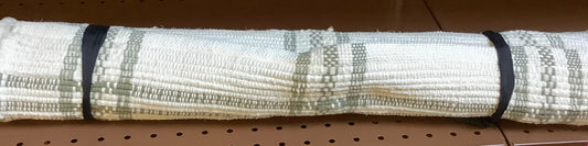 2'x3 Tri-Stripe Plaid Handmade Woven Accent Rug Green/ Cream