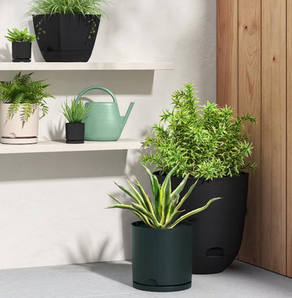 Recycled Car Seat Resin 20" RE Self Watering Planter - Black - Minor Cosmetic Damage 9See pictures) - FOR PICKUP ONLY