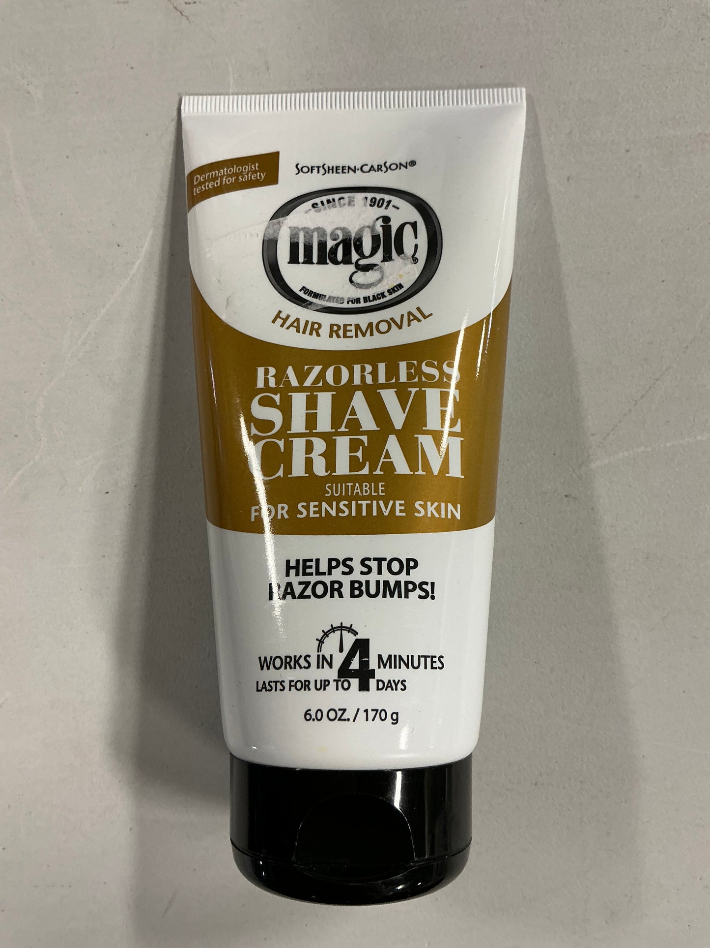 Magic Razorless Shaving Cream for Hair Removal, Bald Head Maintenance, Depilitory Cream - 6oz