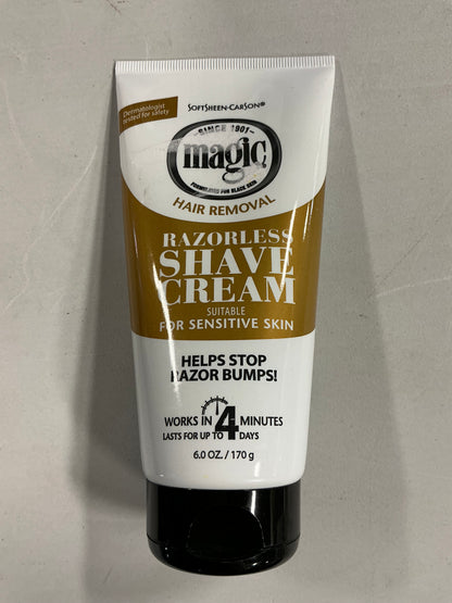 Magic Razorless Shaving Cream for Hair Removal, Bald Head Maintenance, Depilitory Cream - 6oz