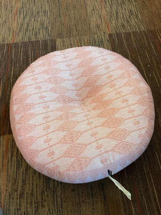 Round Pillow Pink with Design