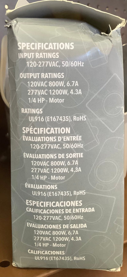 Sensor Switch Contractor Select SPODMRA
Multi-Location LED 0-10V Decorator Light