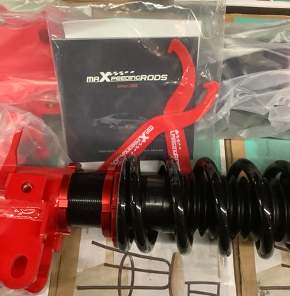 ONLY INCLUDES FRONT COILS—24 Ways Adj. Damper Coilovers Compatible for Nissan S13 240SX 1989-1990/180SX 1989-
1998/200SX 1989-1994 Suspension Lower Strut
Coil Shock Absorbers