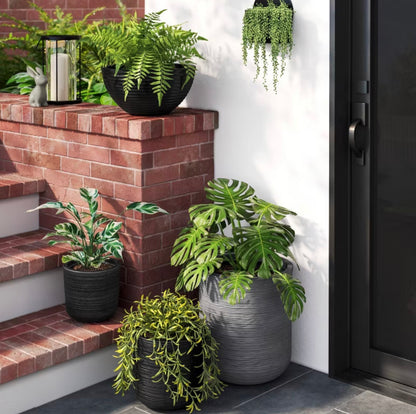 Fluted Outdoor Planters - Assorted Sizes - Minor Cosmetic Damage (see pictures) - FOR PICKUP ONLY