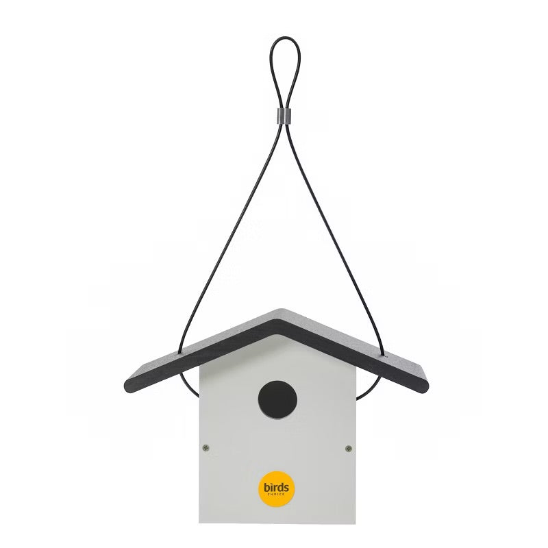Birds Choice 7" Modern Farmhouse - Wren House - Black & White - Movable Roof