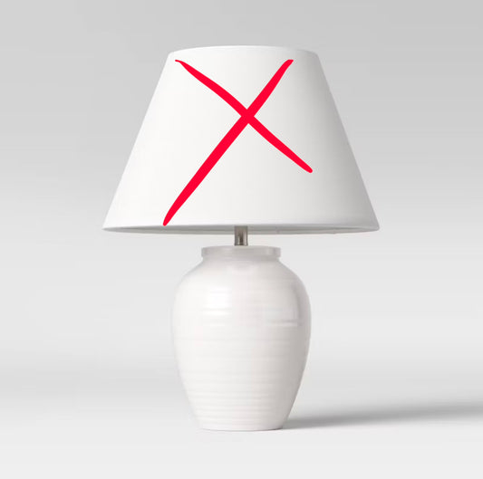 16.5"x13" Turned Ceramic Table Lamp - White - Threshold™: Modern Accent, No Assembly Required - Out of Box, Minor Cosmetic Damage - Missing Shade (see pictures) - FOR PICKUP ONLY