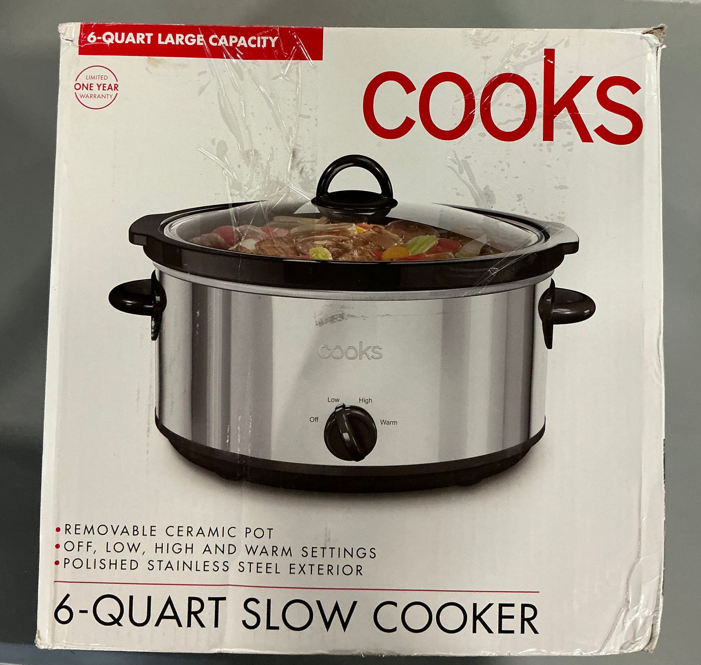 THRIFTY 70 - Cooks 6 quarts Slow Cooker - Open Box - USED (See Pictures)- FINAL SALE- NO RETURNS - AS IS