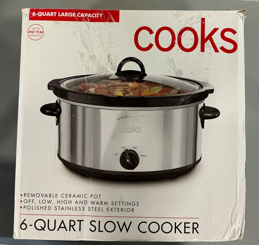 THRIFTY 70 - Cooks 6 quarts Slow Cooker - Open Box - USED (See Pictures)- FINAL SALE- NO RETURNS - AS IS
