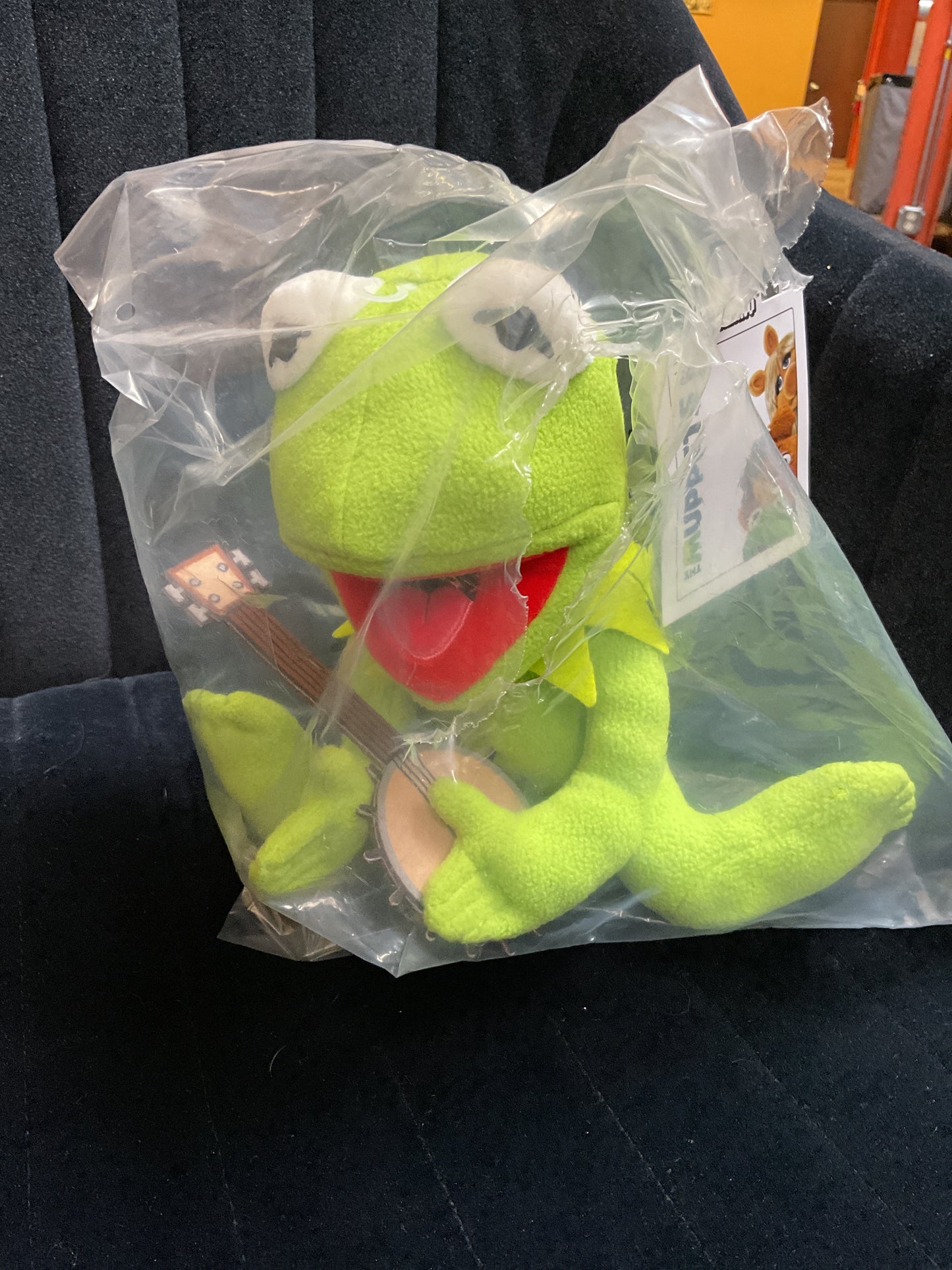 Disney The Muppets Phunny Kermit The Frog with Banjo Plush Stuffed Animal