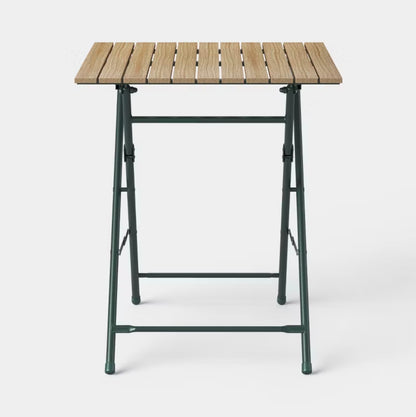 THRIFTY 70 - Square Casual Traditional Patio End Table Green - Open Box - DAMAGED(See Pictures)- FINAL SALE- NO RETURNS - AS IS - FOR PICKUP ONLY