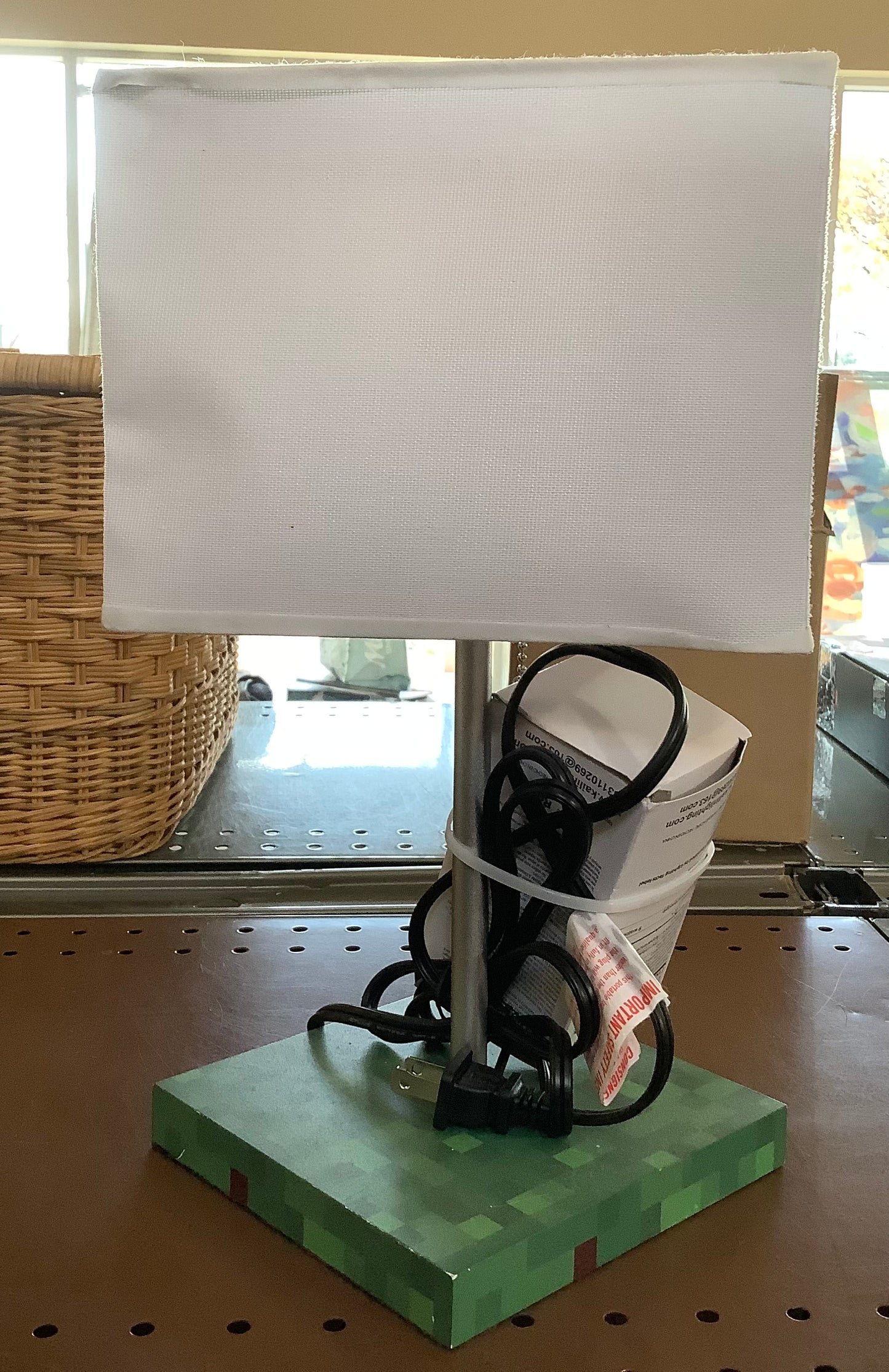 Minecraft Table Lamp (Includes LED Light Bulb)