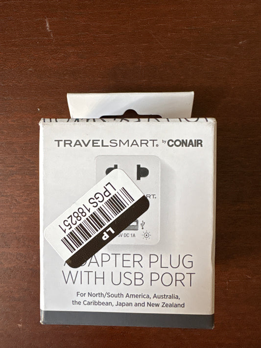 Travel Smart Type A For Worldwide Adapter Plug w/USB Port