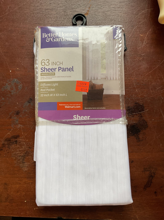 63 Inch Sheer 1 Panel