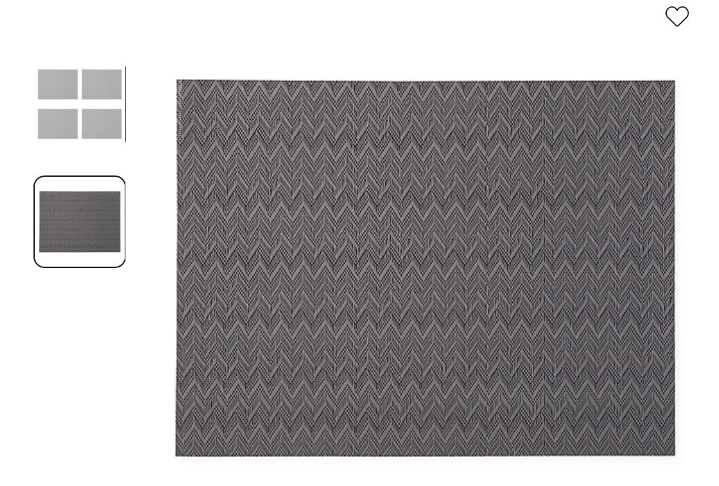 Loom + Forge Chevron Vinyl 4-pc. Placemat (14”X19”)