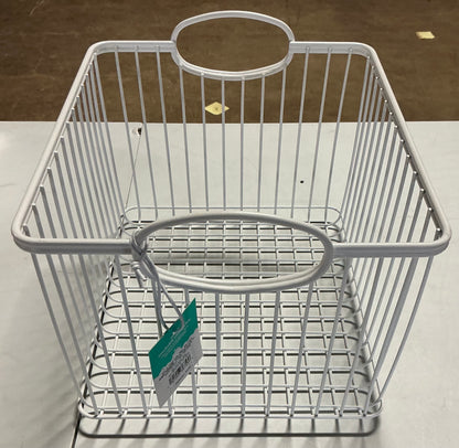 Medium Stackable Kids' Storage Wire Bin - WHITE