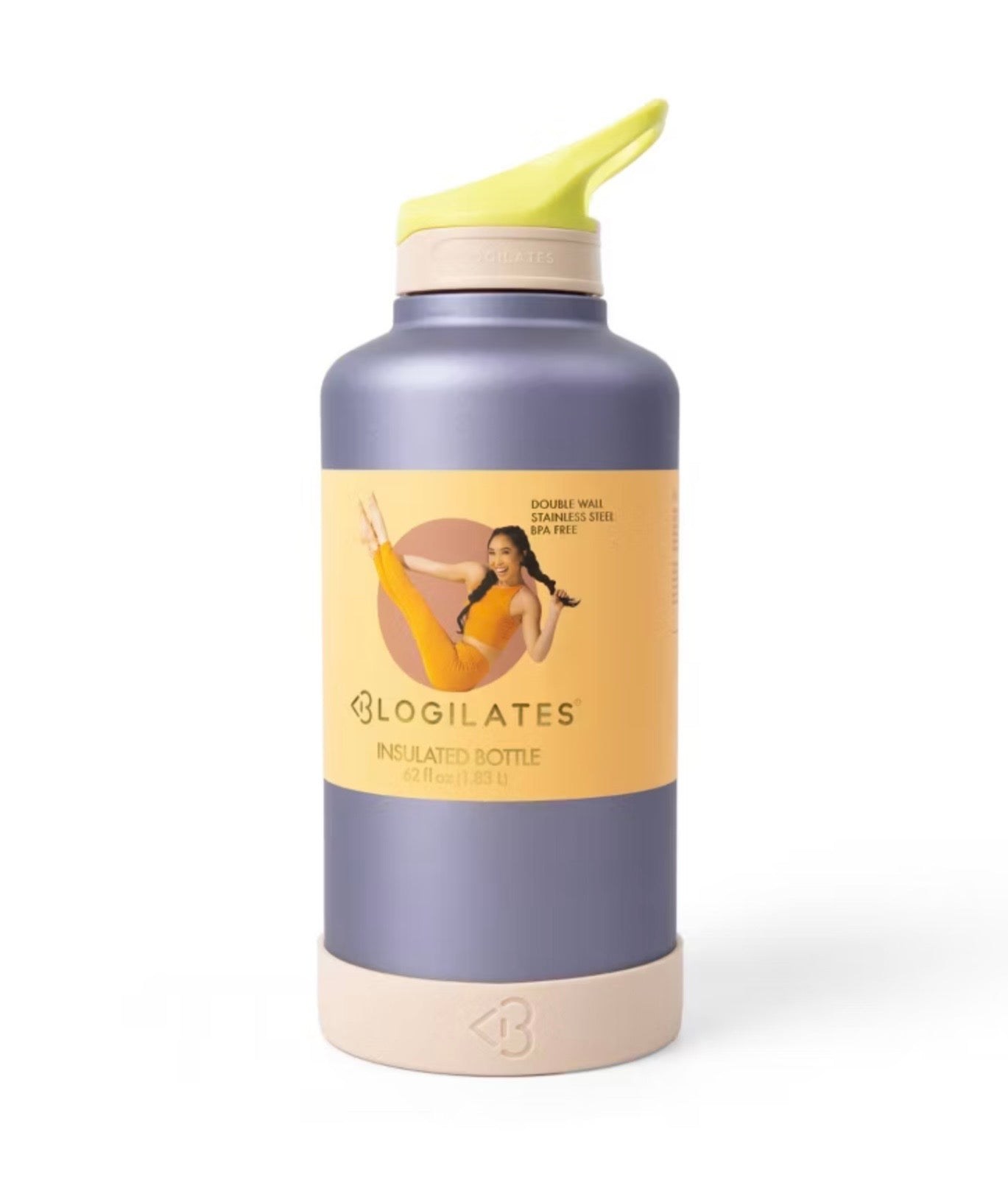 Blogilates Stainless Steel Insulated Water Bottle (62 fl oz) - Evening Haze - Minor Cosmetic Damage (see pictures)