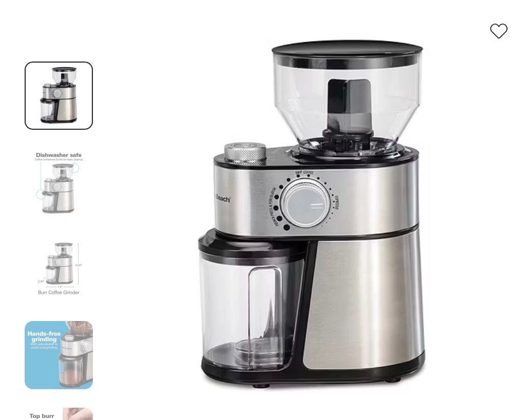 THRIFTY 70 - Hamilton Beach Burr Coffee Grinder - Open Box - USED (See Pictures)- FINAL SALE- NO RETURNS - AS IS