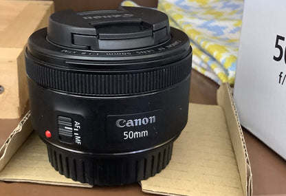 (CLEARANCE) Canon EF 50mm f/1.8 STM Lens - Black(0570C002):
Compatible with Canon EF DSLR Cameras