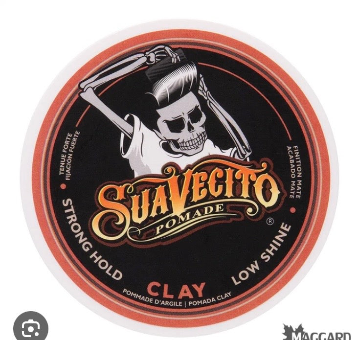 SUAVECITO CLAY POMADE – STRONG HOLD, MATTE FINISH HAIR STYLING FOR MEN | GRITTY TEXTURE & VOLUME | BARBER-APPROVED FOR THICK OR FINE HAIR
