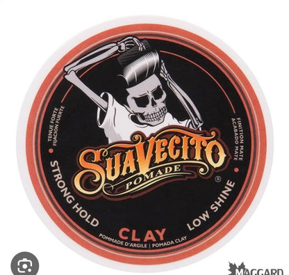 SUAVECITO CLAY POMADE – STRONG HOLD, MATTE FINISH HAIR STYLING FOR MEN | GRITTY TEXTURE & VOLUME | BARBER-APPROVED FOR THICK OR FINE HAIR