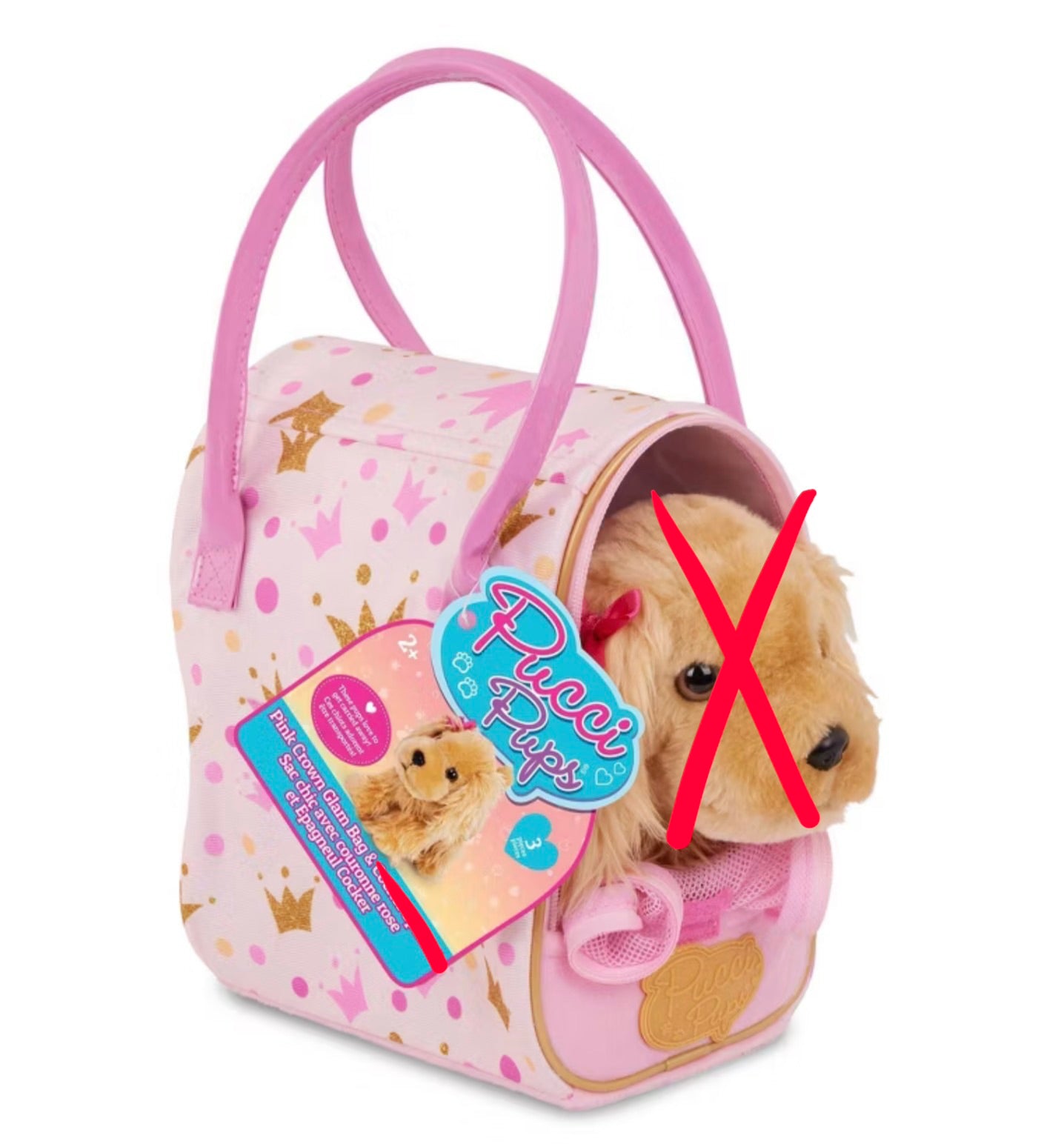 Pucci Pals Portable Pink Crown Glam Bag - For Pucci Pups - PUP NOT INCLUDED